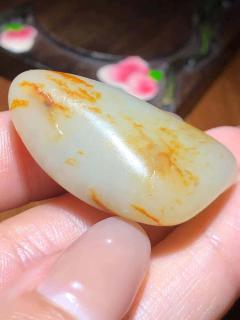 籽玉里 新疆和田籽料 枣红皮白肉籽 17.4克 无修无二上 真皮真色